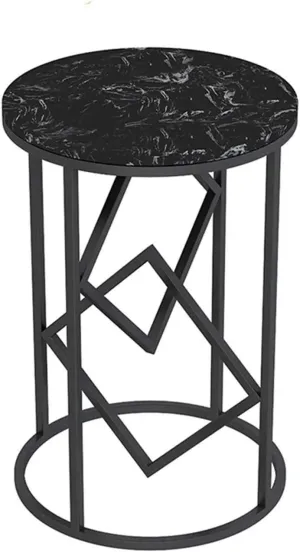 Wooden Twist Apart Modern Stylish Design Marble Top Round End Table For Living Room