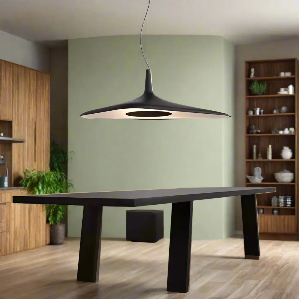 Wooden Twist Italian Modern Designer Nordic Irregular Restaurant LED Chandelier Hanging Ceiling Lamp ( Black )