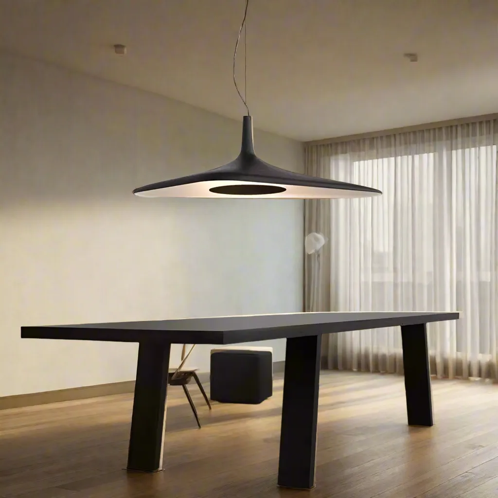 Wooden Twist Italian Modern Designer Nordic Irregular Restaurant LED Chandelier Hanging Ceiling Lamp ( Black )